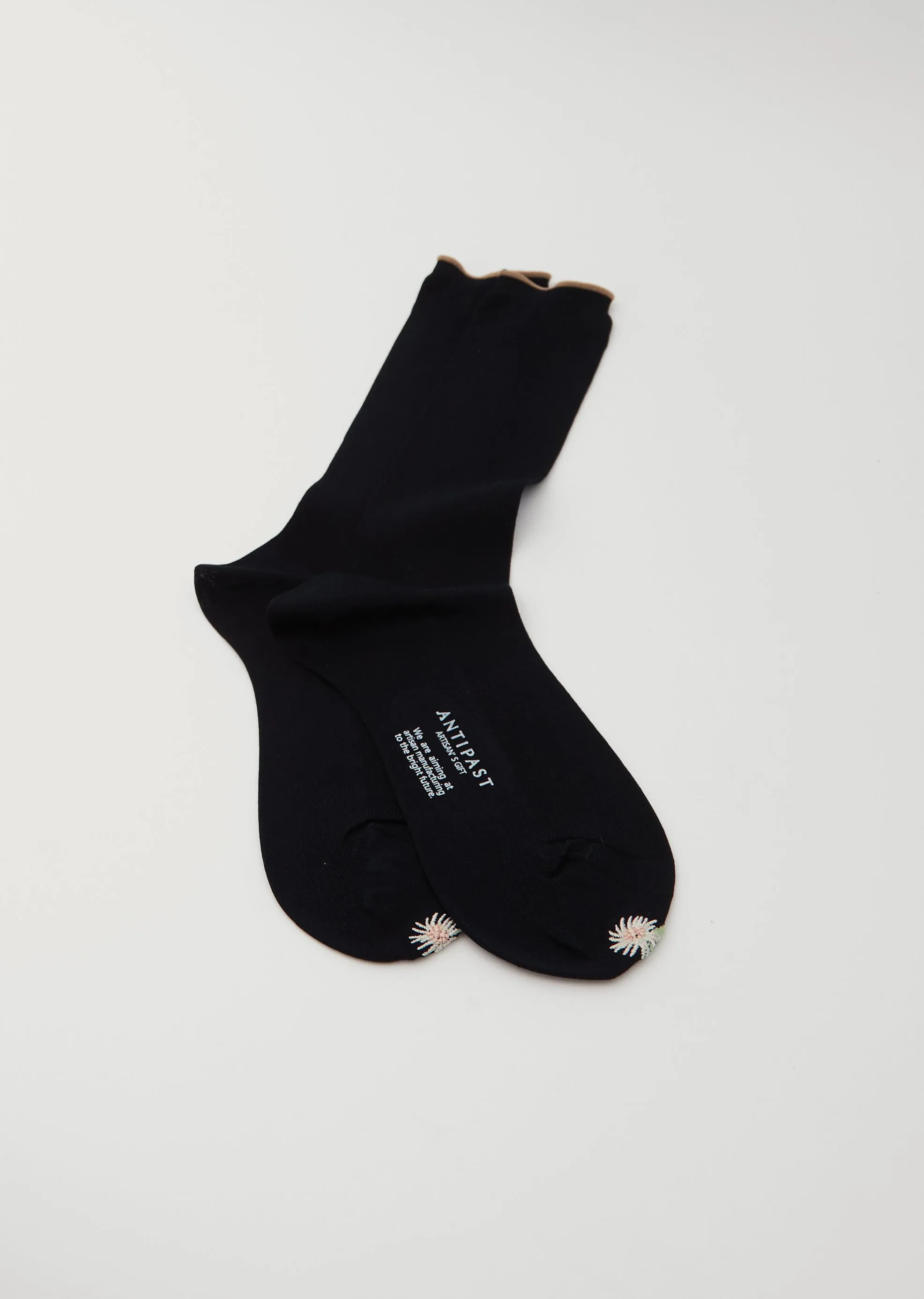 1x1 Rib Socks — Black