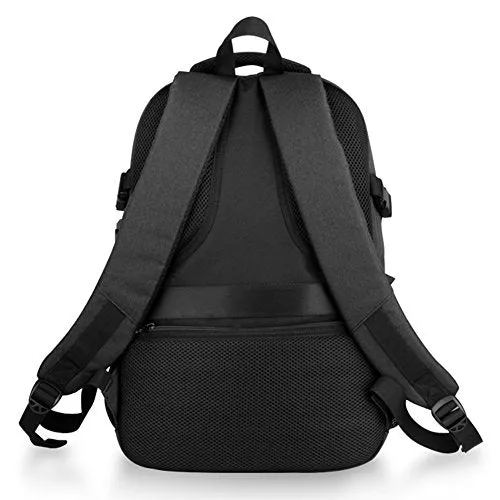 2-FNS Oxford Laptop Backpack, USB Charging & Headphone Port with Basketball Met