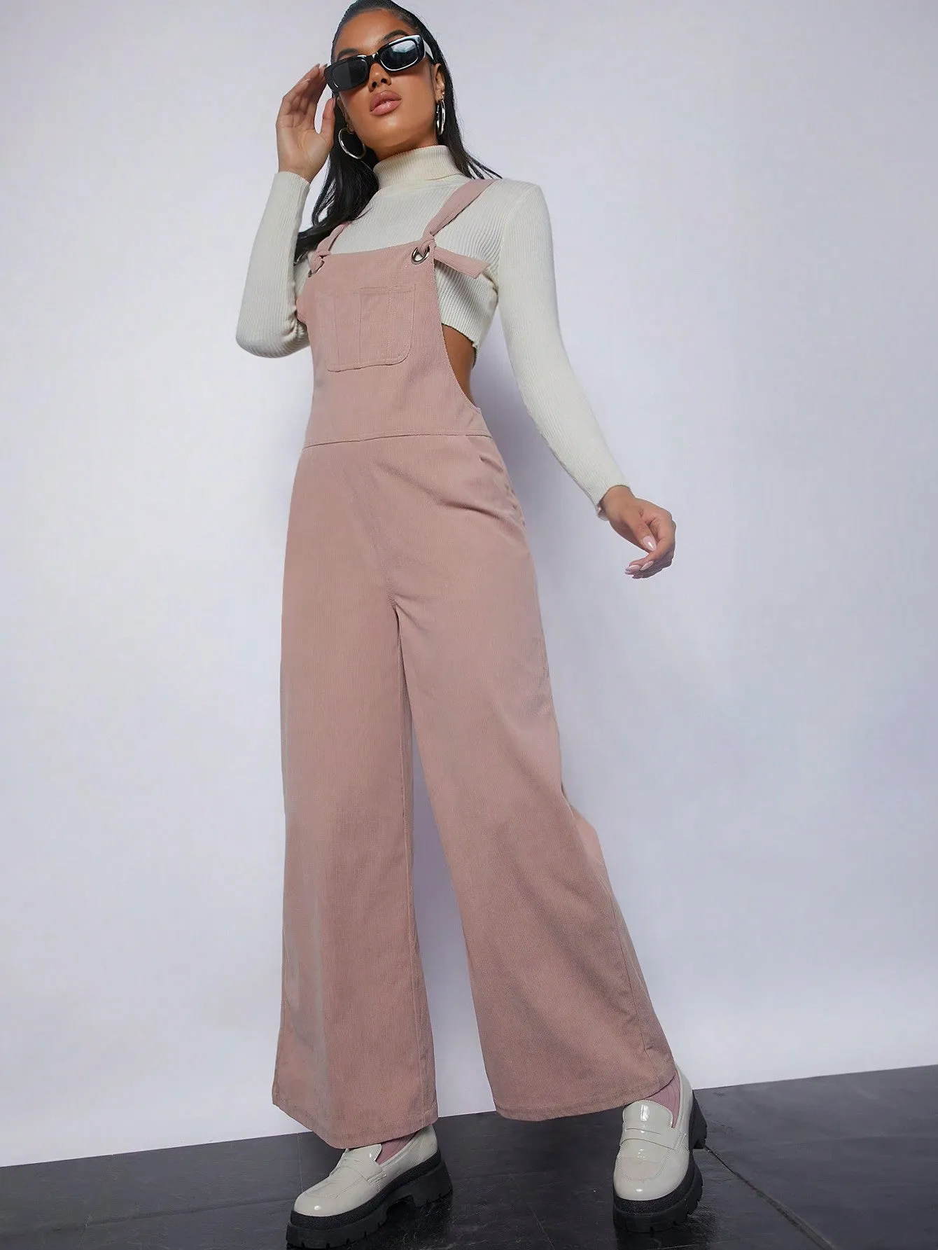 29th Street Pocket Front Wide Leg Overalls Without Tee