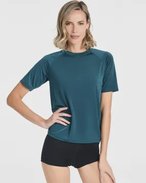 4 Pack: Women's UPF Short Sleeved Rashguard Top (Available In Plus Size)