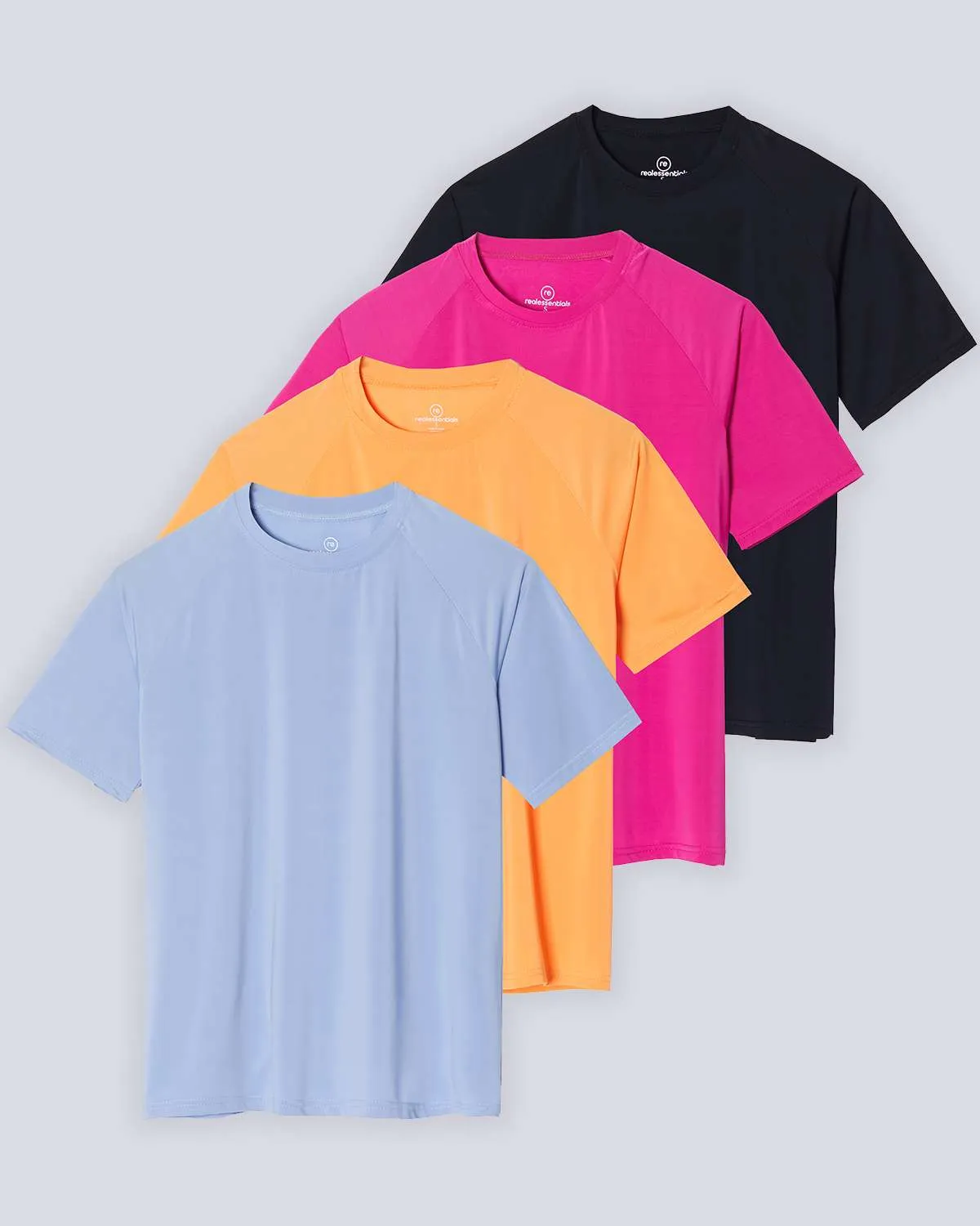 4 Pack: Women's UPF Short Sleeved Rashguard Top (Available In Plus Size)