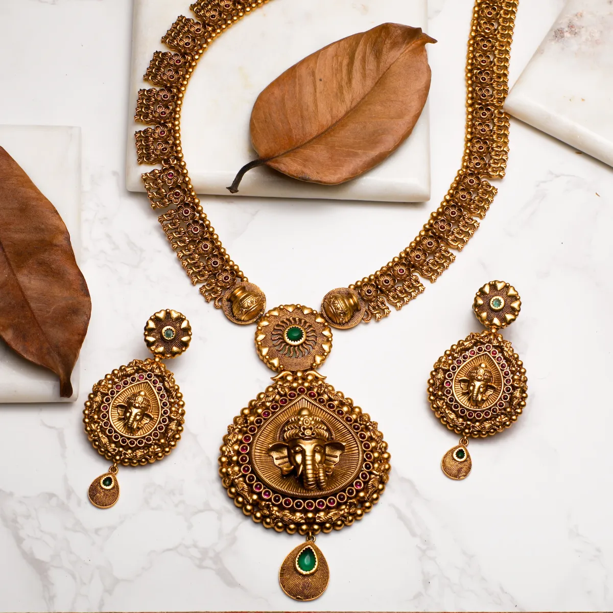 Abiya Antique Long Necklace Set