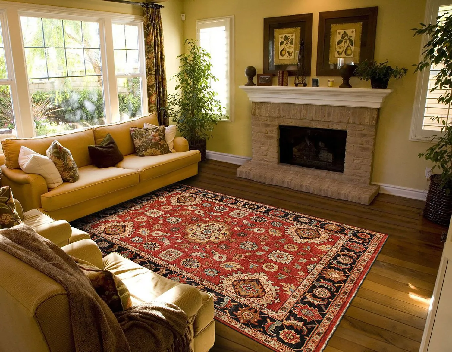 Alden Hand Knotted Rust and Gold Rug by BD Fine