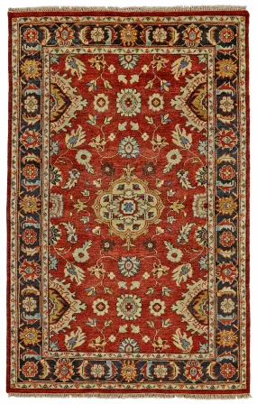 Alden Hand Knotted Rust and Gold Rug by BD Fine