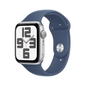 Apple Watch SE 44mm Silver Aluminium Case with Denim Sport Band