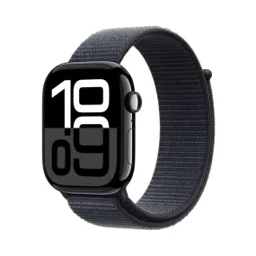 Apple Watch Series 10 GPS Jet Black Aluminum Case with Ink Sport Loop