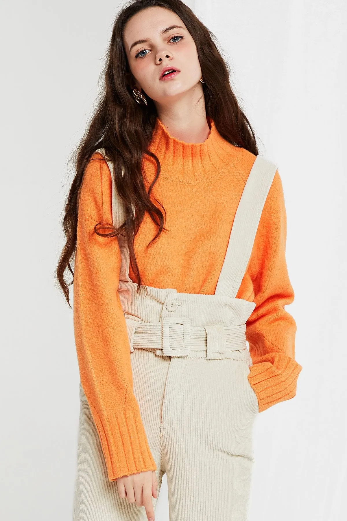 April Mock Neck Sweater-2 Colors