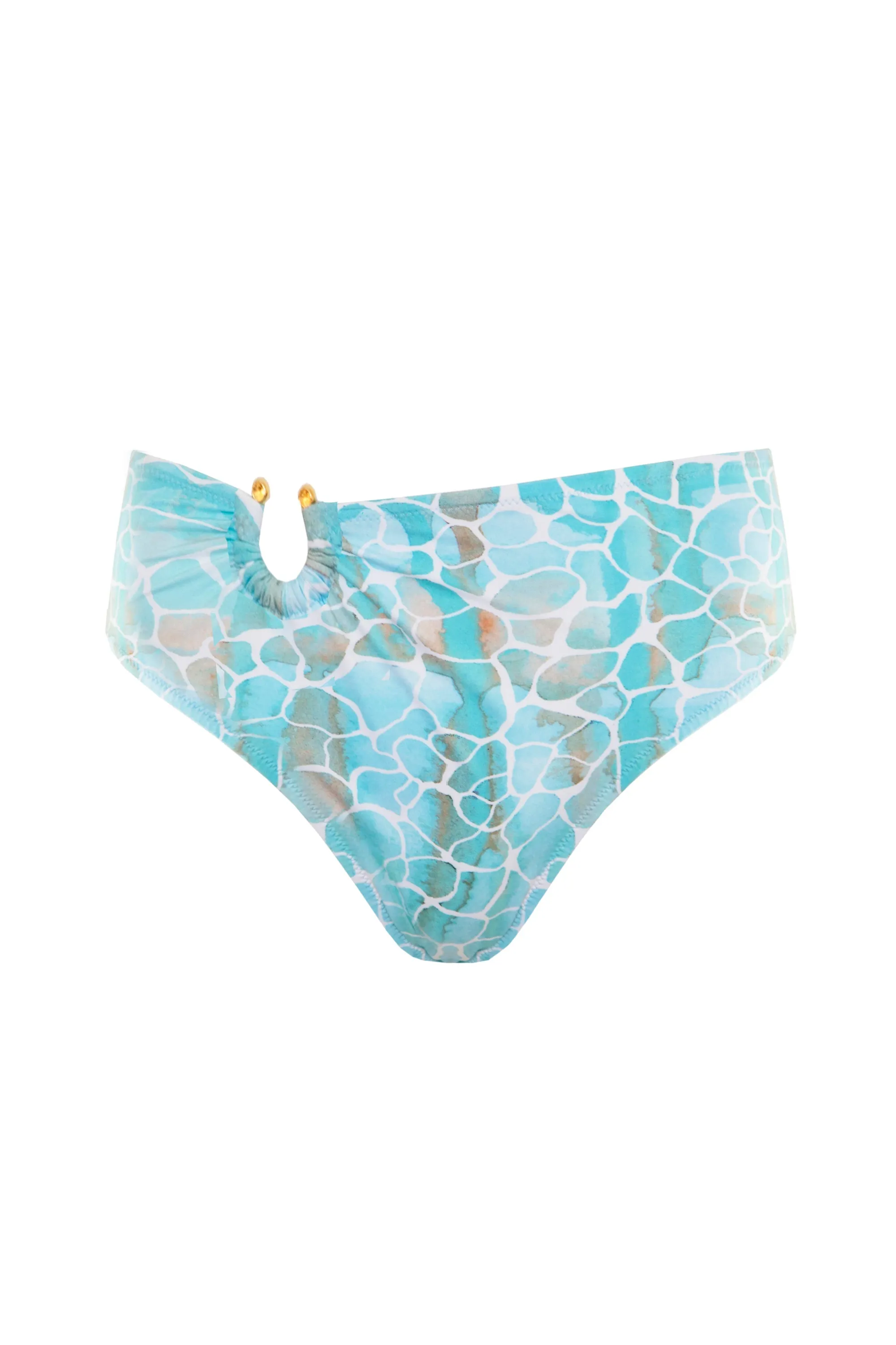 AQUA PEBBLES BORA BORA HIGH WAIST BIKINI BOTTOM