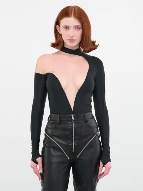 Asymmetric Illusion Bodysuit (1B00191842-19991-BLACK-NUDE-1)