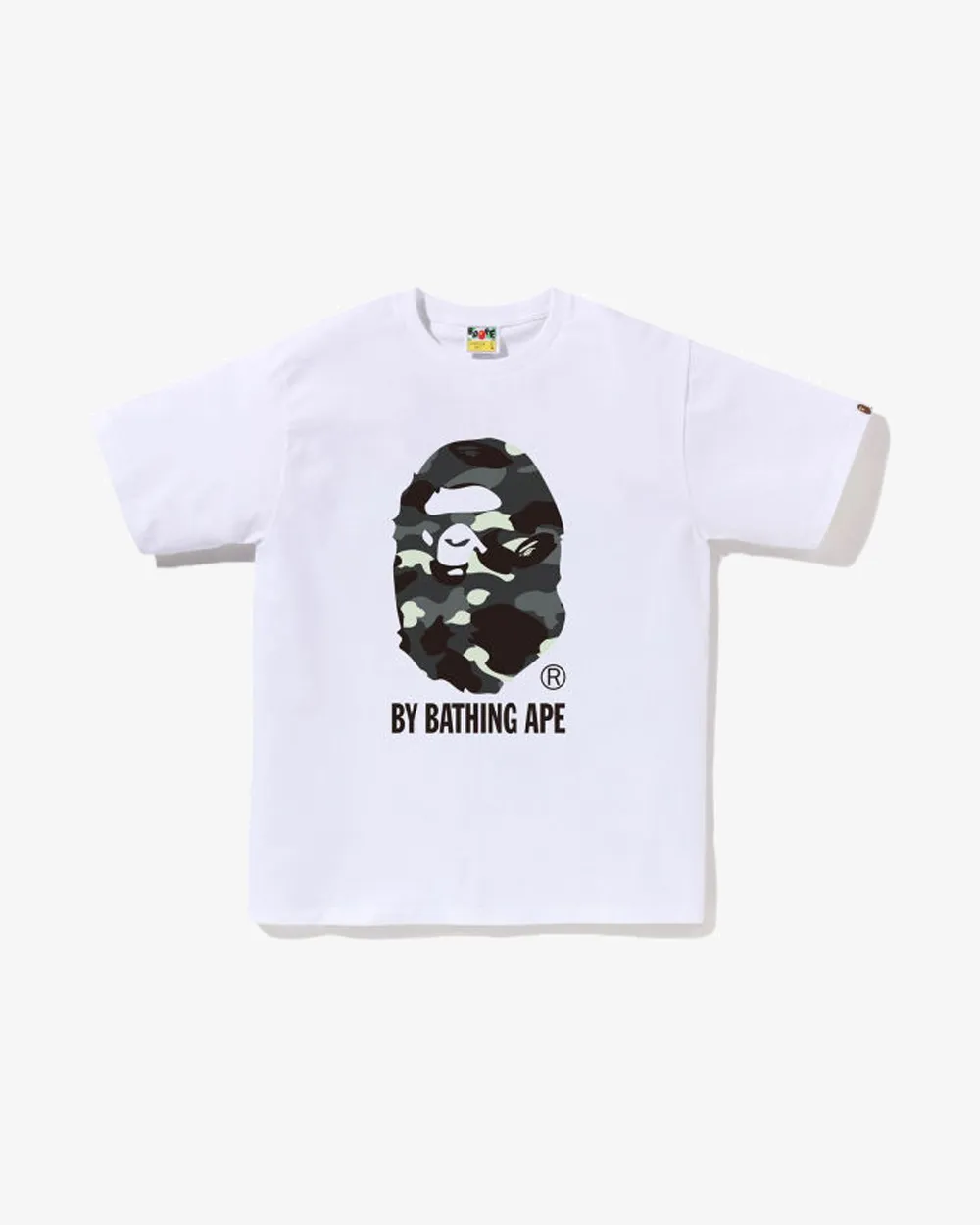 BAPE CITY CAMO BY BATHING APE TEE WHITE BLACK GLOW IN DARK