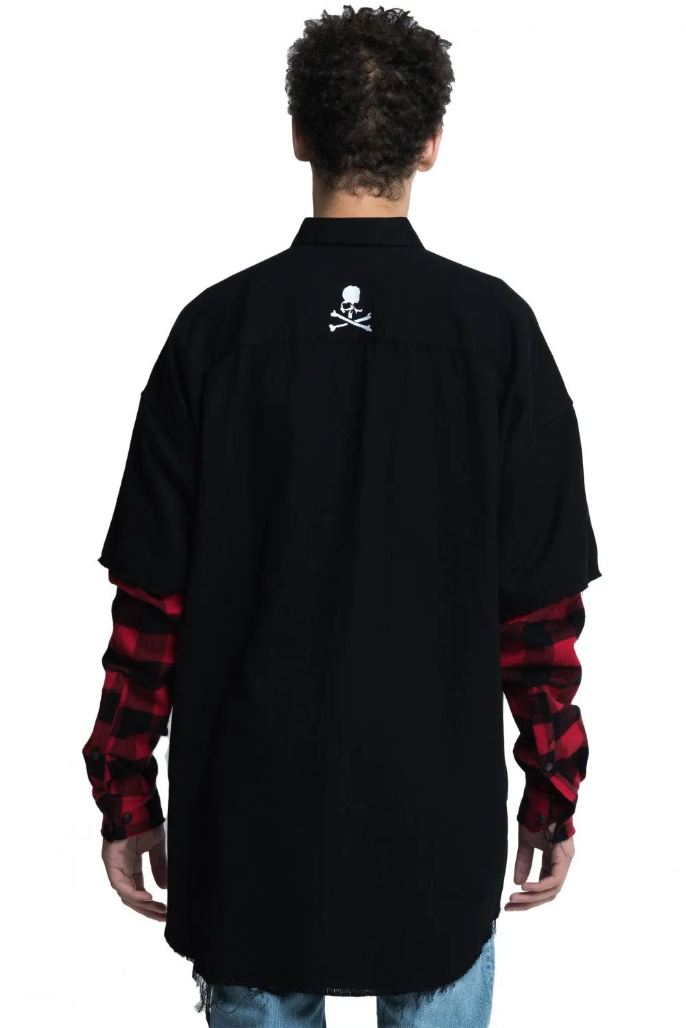 Black and Red Double Layered Shirt