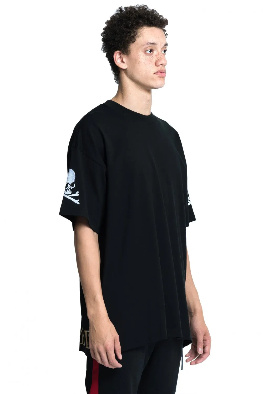 Black embroidered logo t-shirt