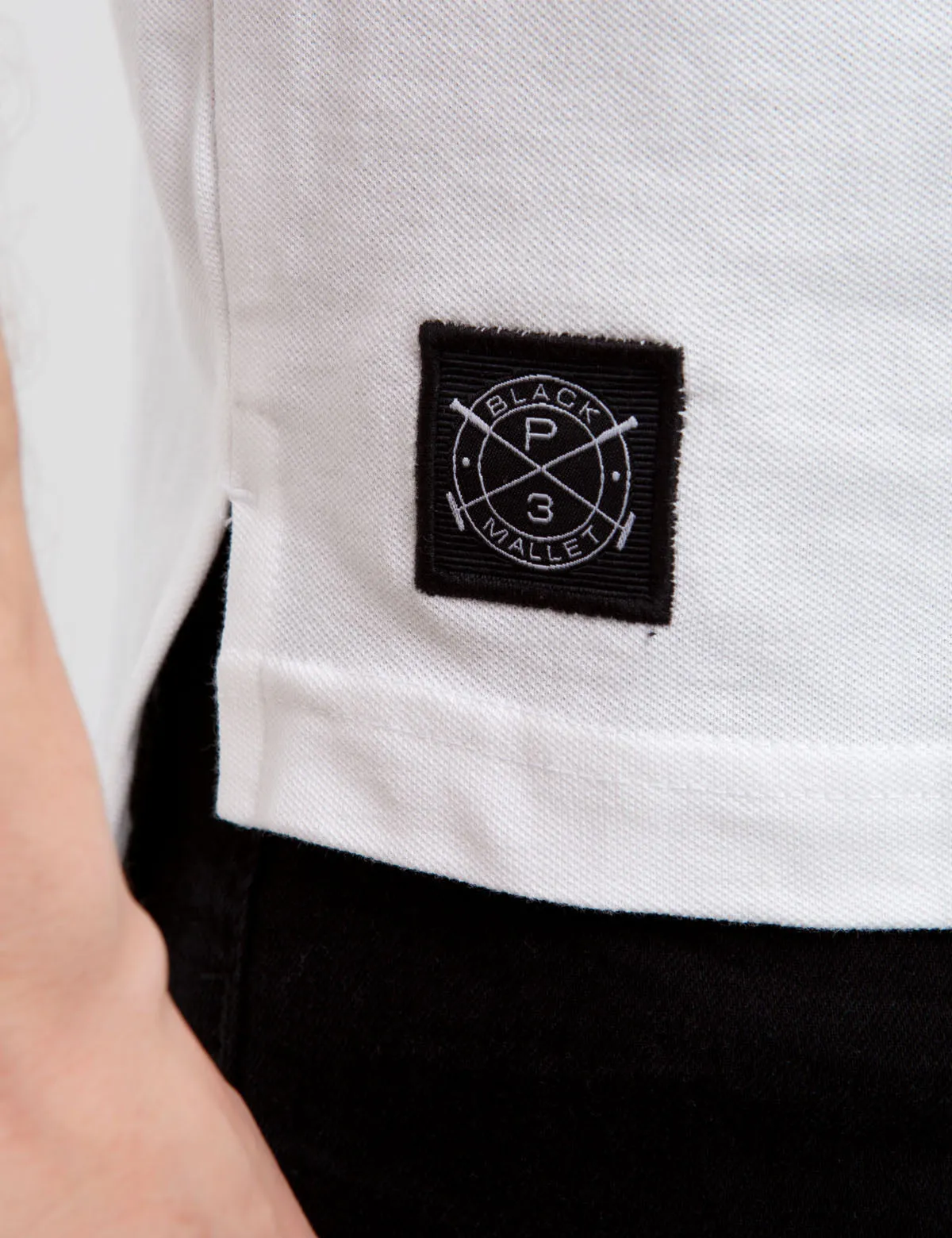 BLACK MALLET REFLECTIVE PATCH POLO SHIRT