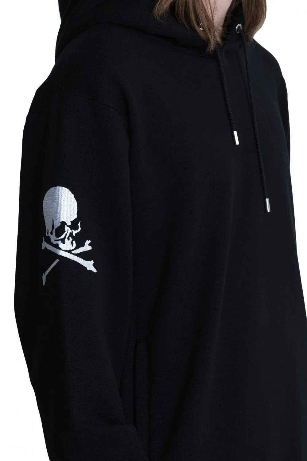 Black Skull Embroidered Hoodie