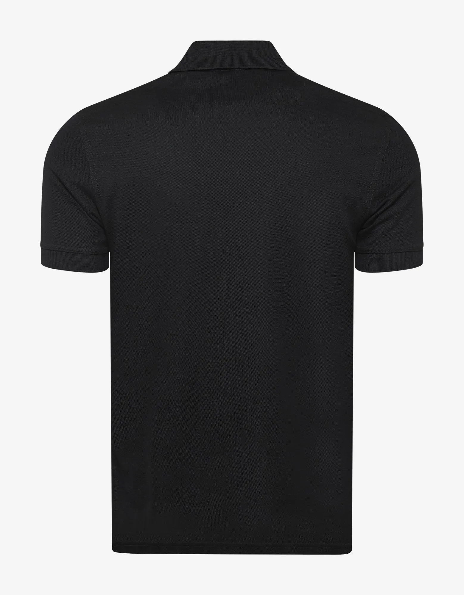 Black Slim Fit Polo T-Shirt with Bands -