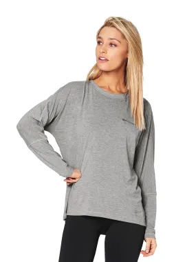 BONNEY LONGSLEEVE BATWING TEE - GREY MARLE