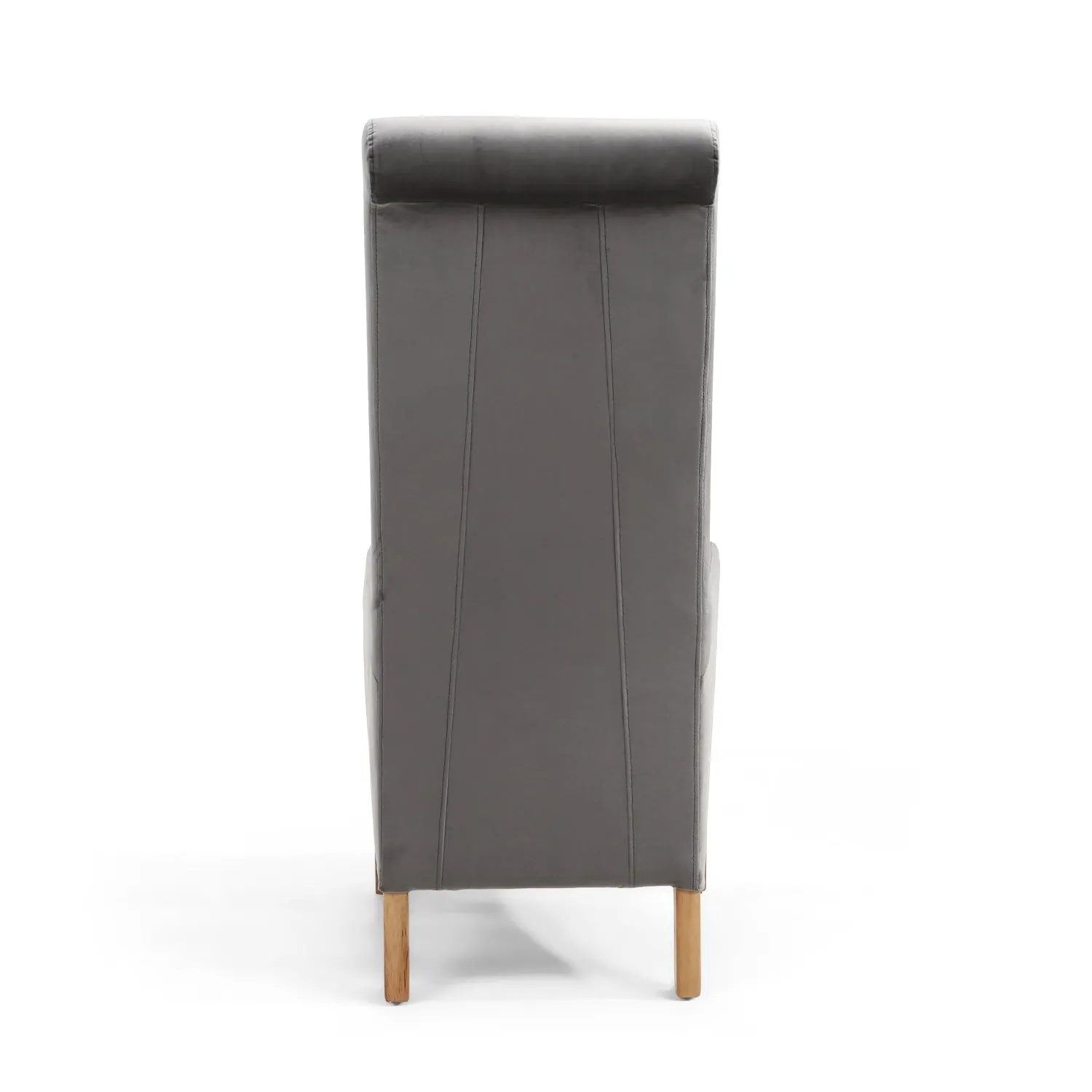 Brushed Velvet Grey Dining Chair Set of 2