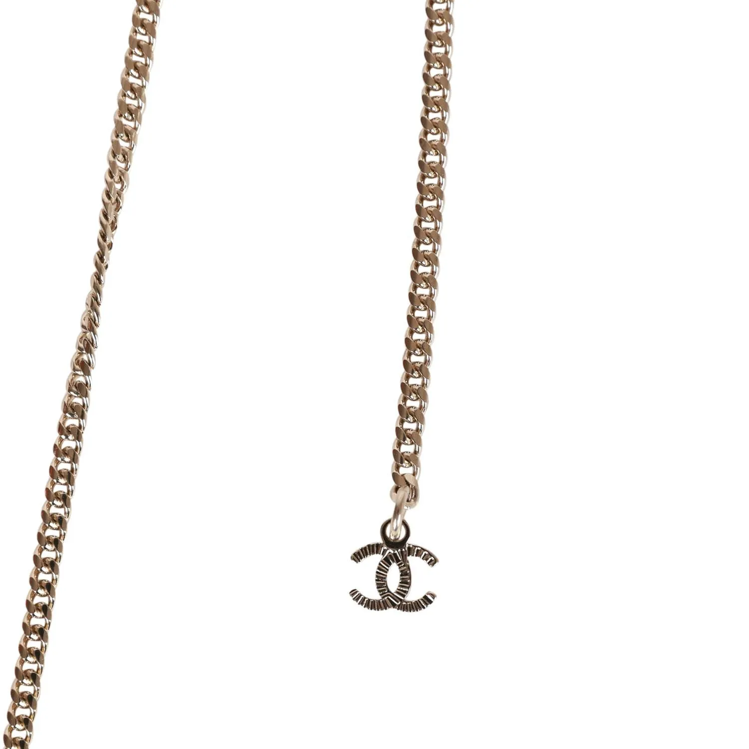 Chanel Mini Faux Pearl CC Pendant Necklace