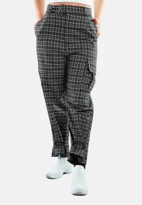 Checkered Cargo Jogger Pants