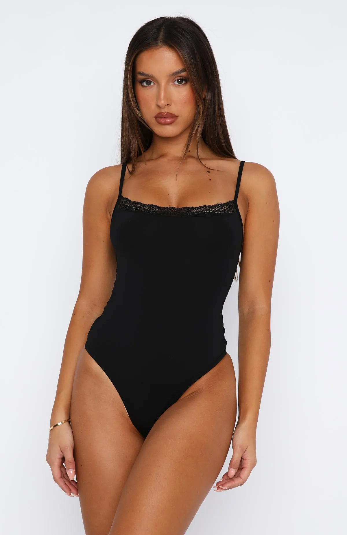 Clocked In Bodysuit Black