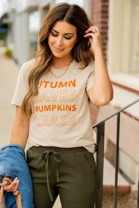 Colored Autumn Leaves Graphic Tee