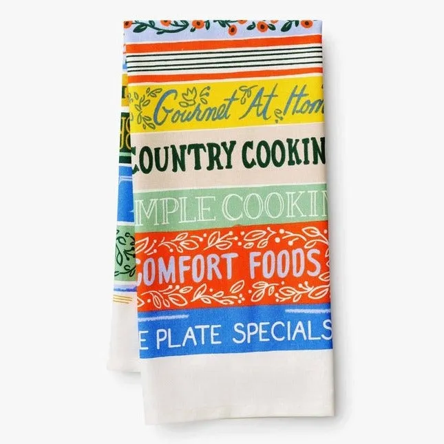 Cookbook Tea Towel by Rifle Paper Co.