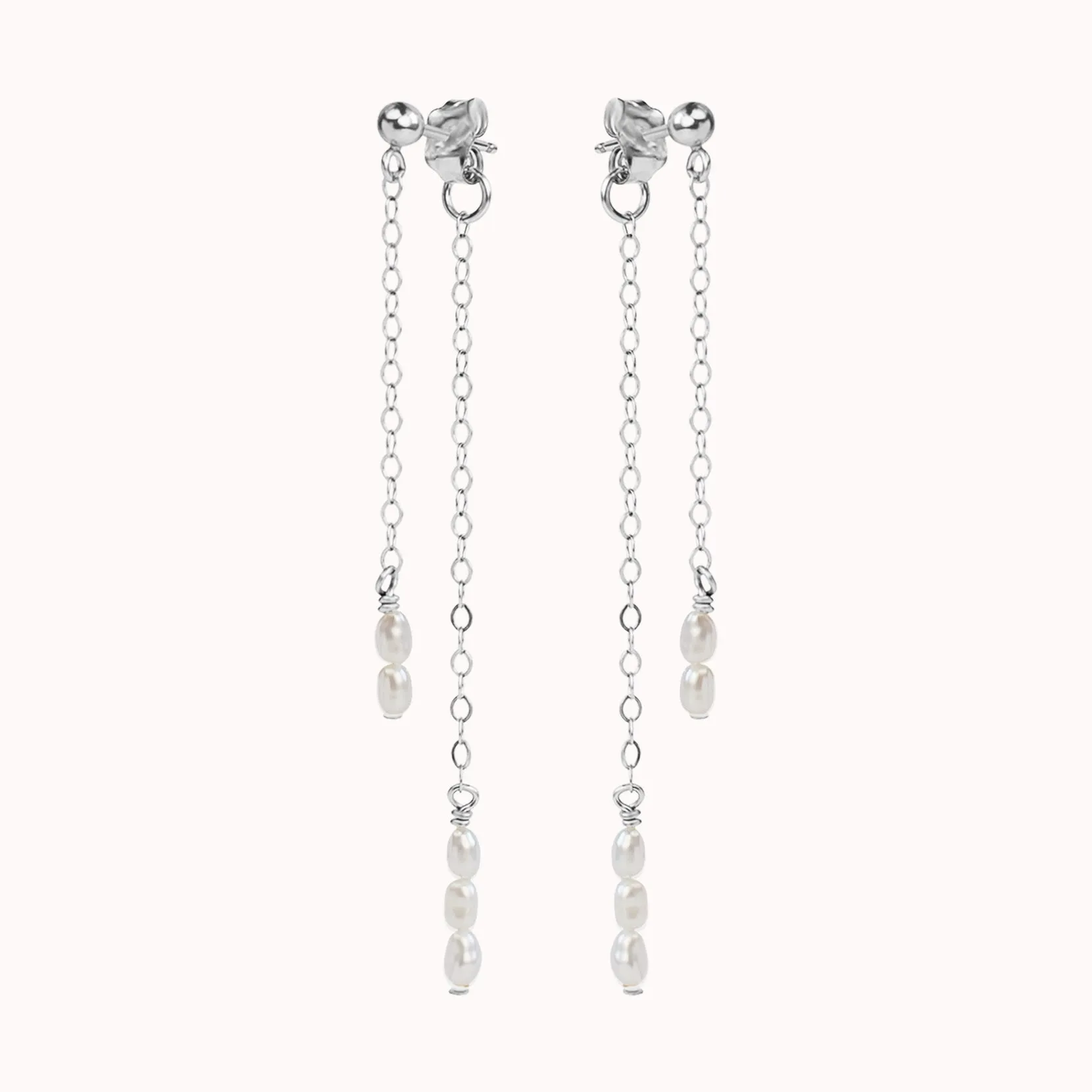 Cordelia Double Pearl Drop Earrings