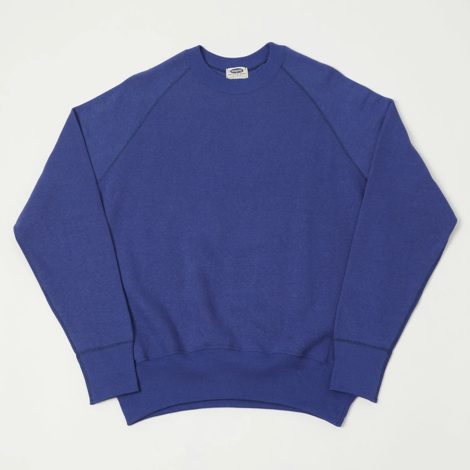 Denime Lot. 261 4-Needle Raglan Sweatshirt - Blue