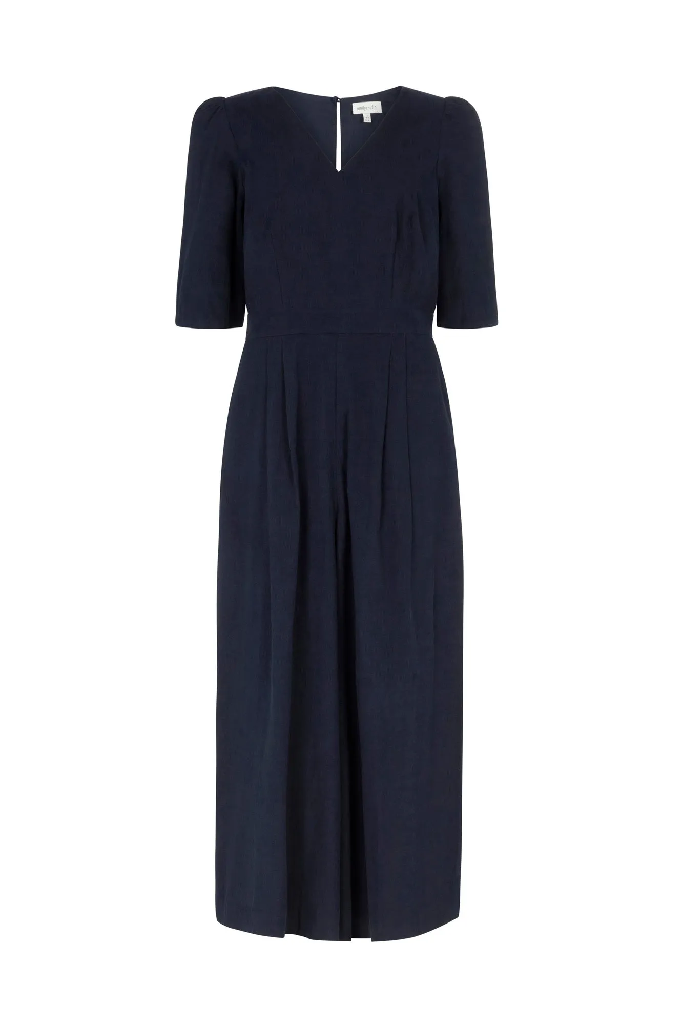 Eleanor Needlecord Petrol Blue Jumpsuit