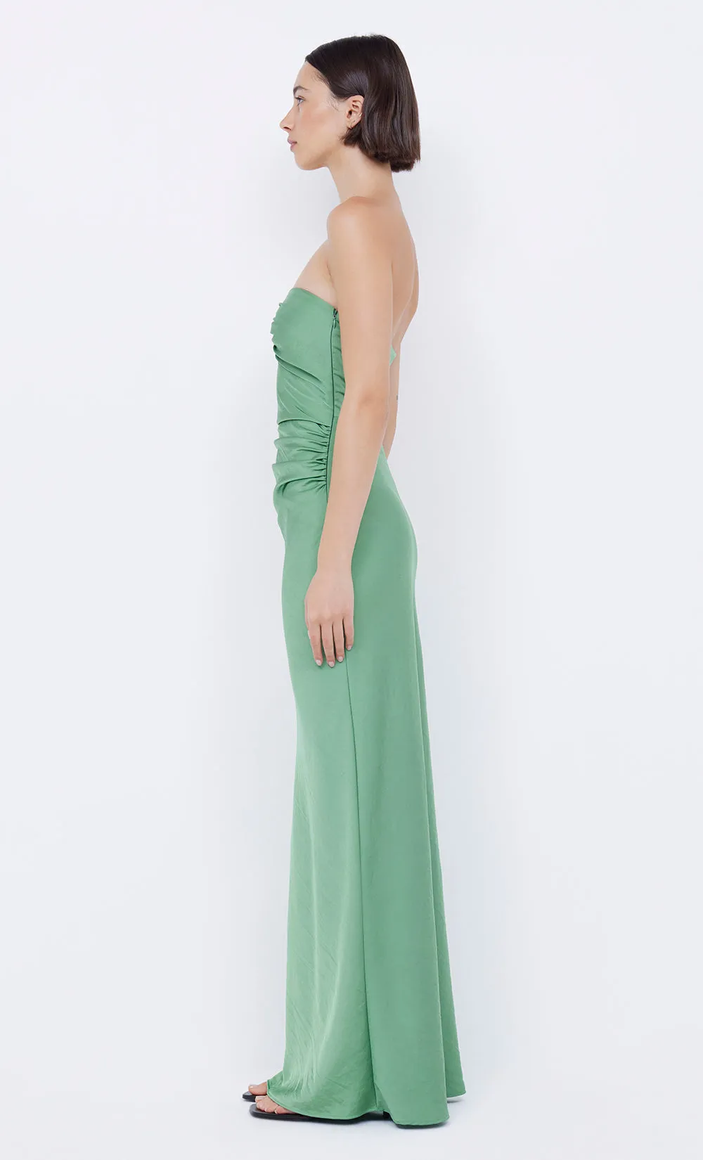 EMILIA STRAPLESS DRESS - GREEN APPLE