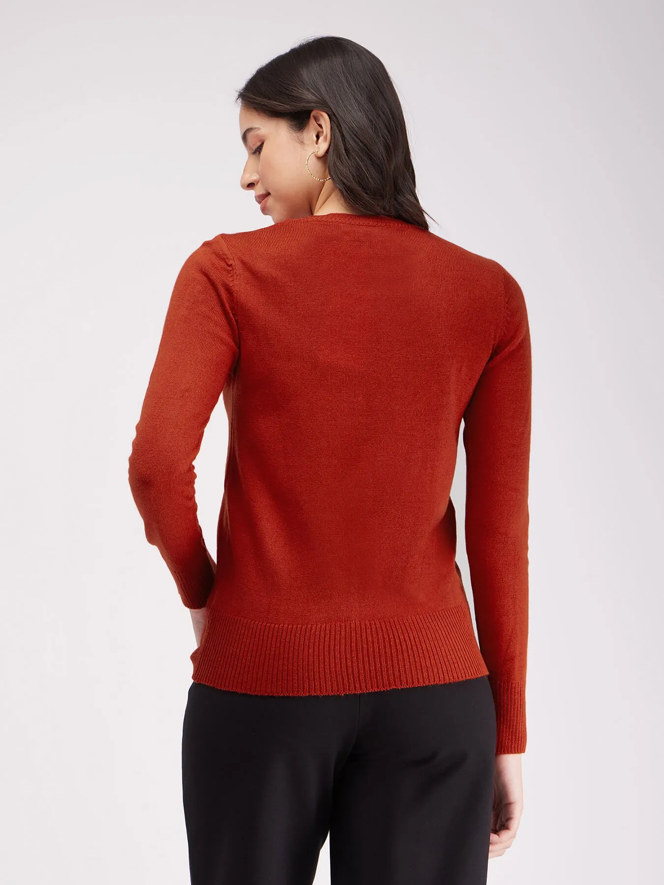 Essential Round Neck Knit - Red