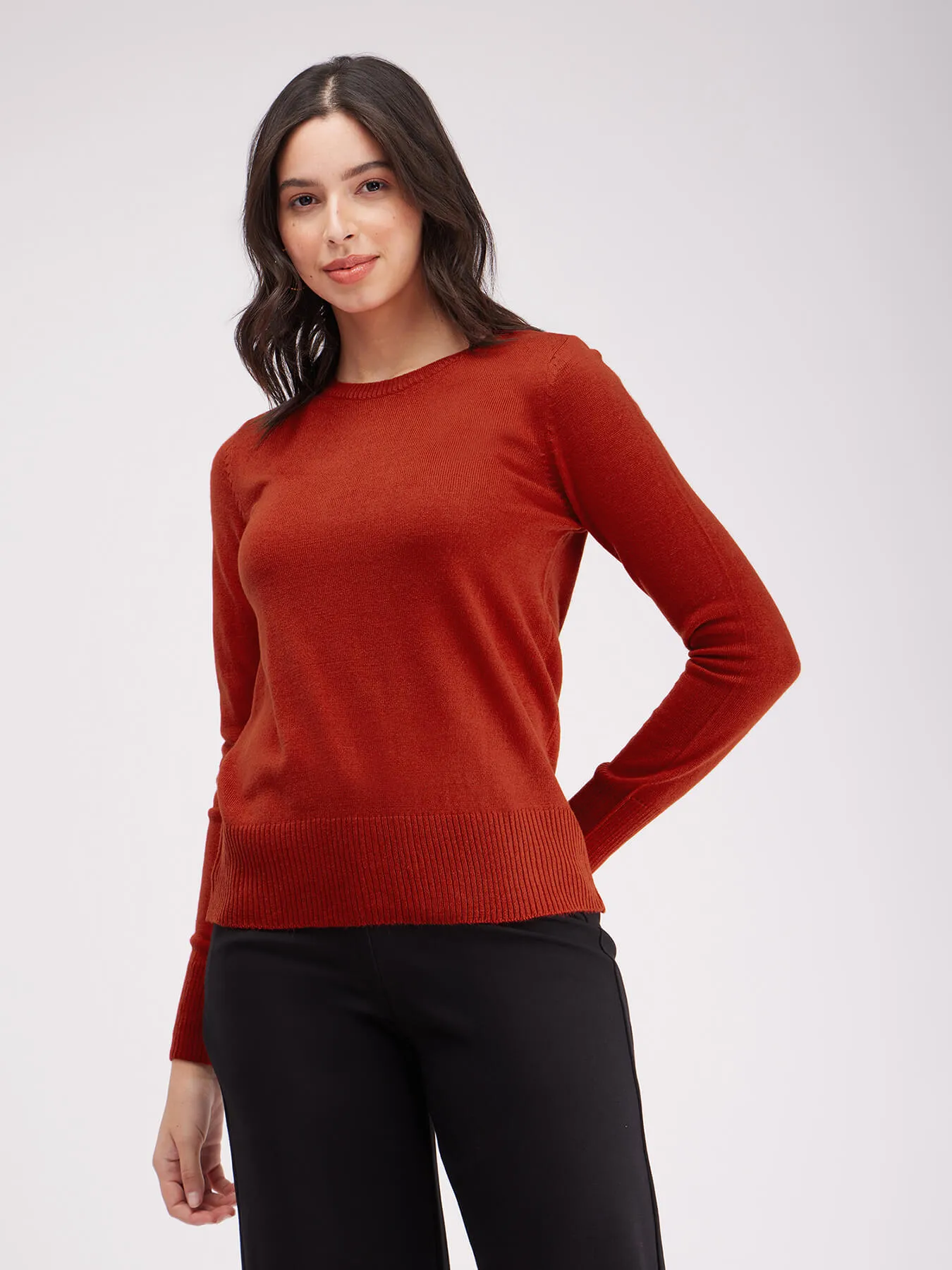 Essential Round Neck Knit - Red