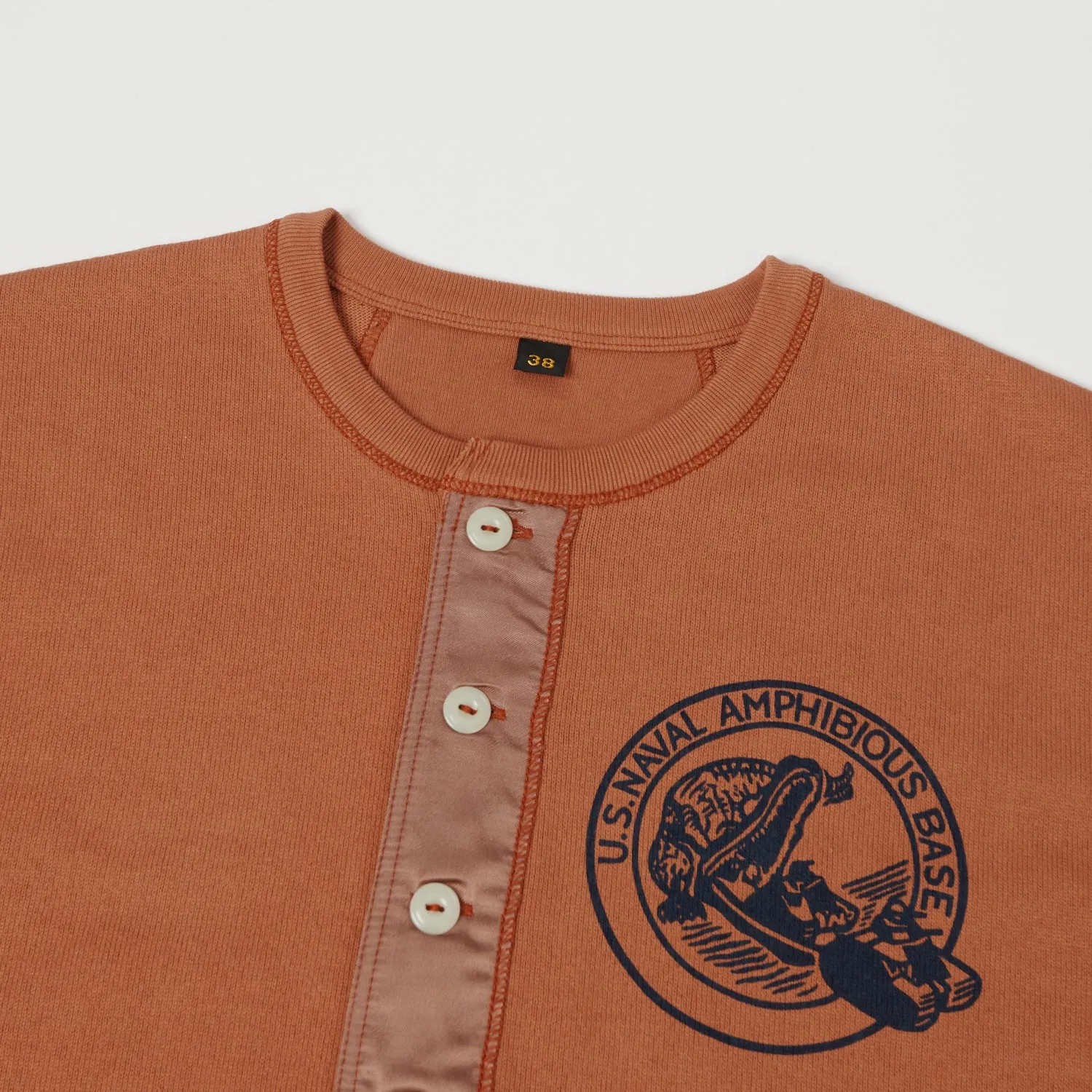 Freewheelers 2235002 Power Wear ‘U.S Amphibious’ L/S Henley - Old Rose