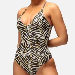 Gilded Tiger Crossover Swimsuit