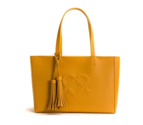 Gunas New York Tippi Mustard Yellow Vegan Tote Bag