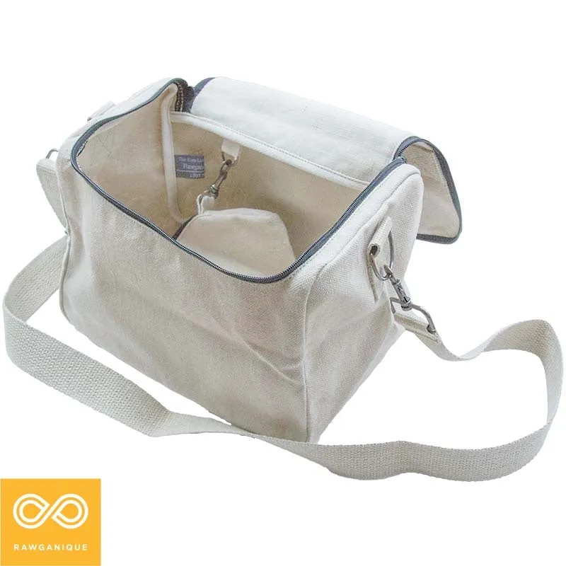 GYM SPA 100% Organic Hemp Stiff Canvas Bag (Plastic-free)