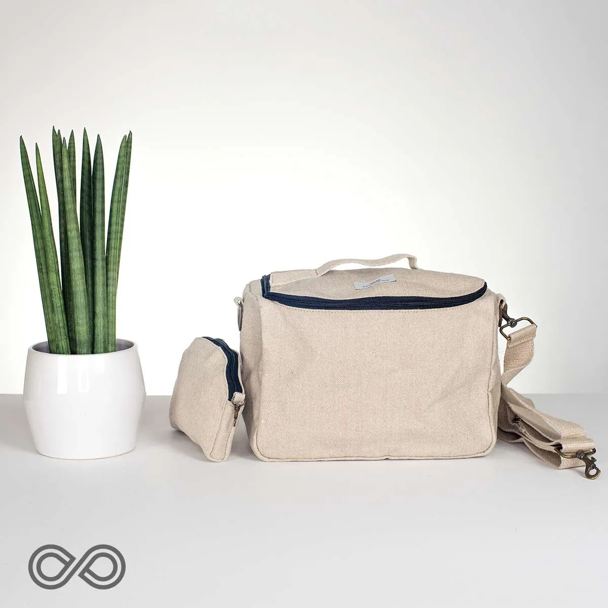 GYM SPA 100% Organic Hemp Stiff Canvas Bag (Plastic-free)