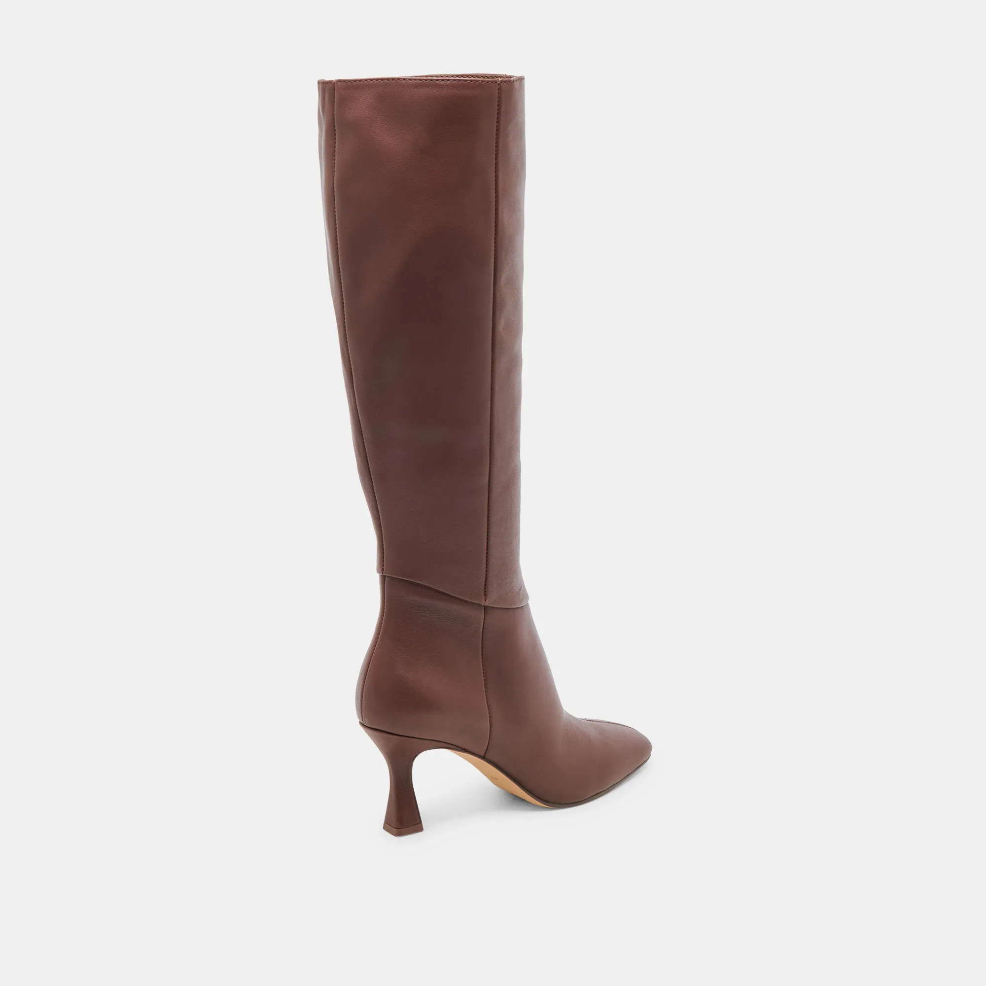 GYRA EXTRA WIDE CALF BOOTS CHOCOLATE LEATHER