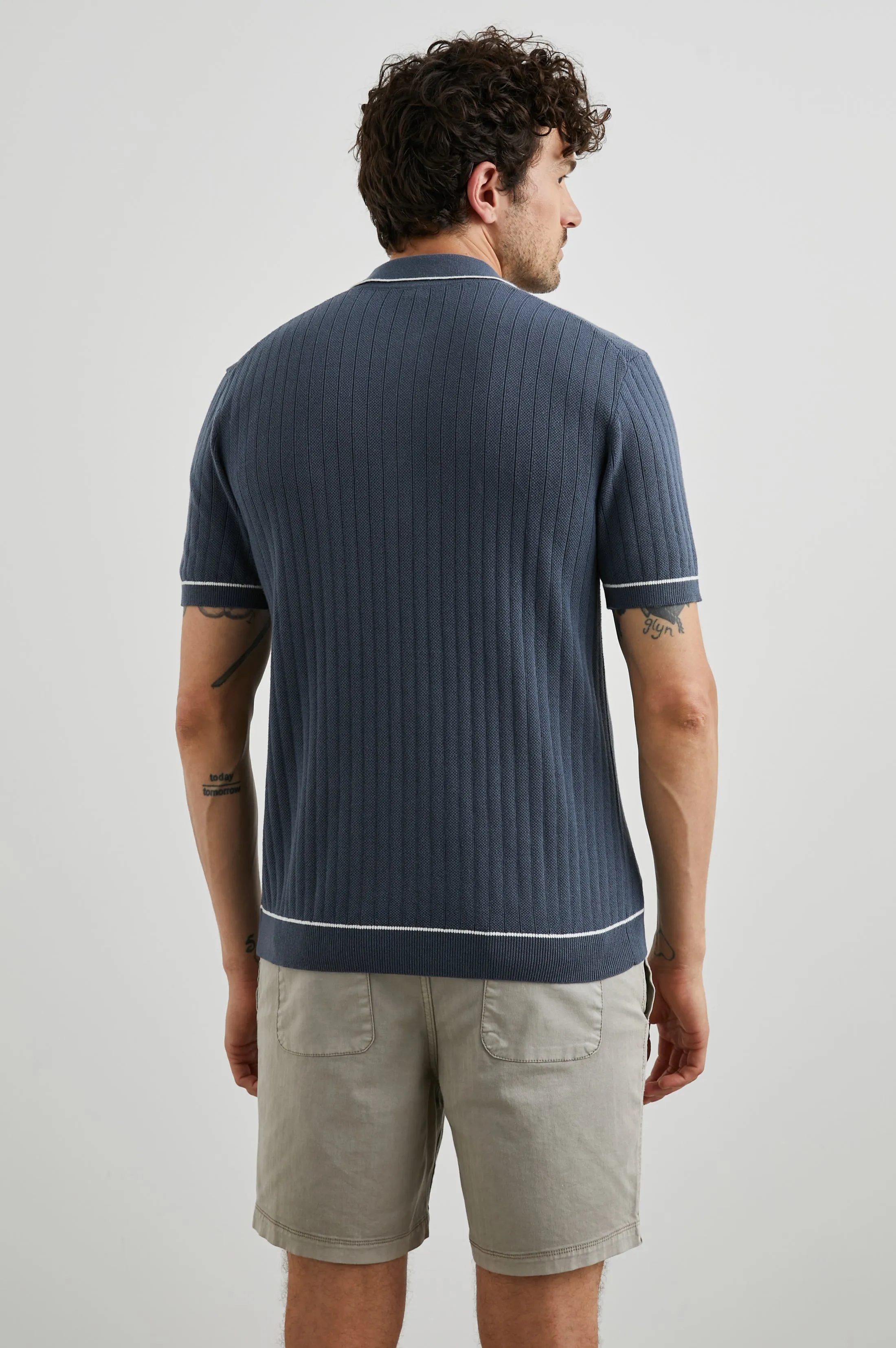 HARDY POLO SHIRT - FADED NAVY