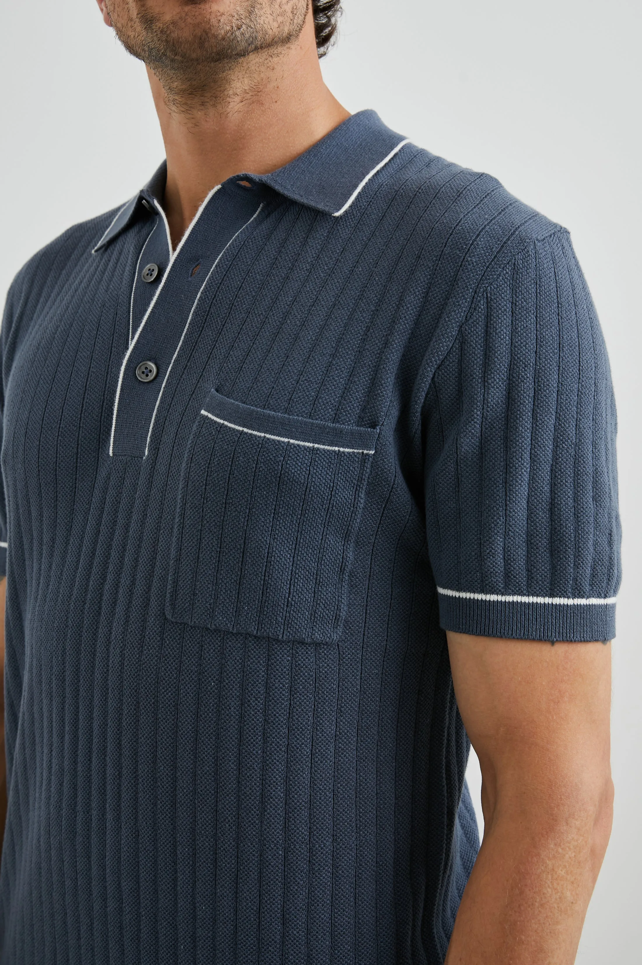 HARDY POLO SHIRT - FADED NAVY