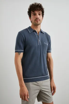 HARDY POLO SHIRT - FADED NAVY