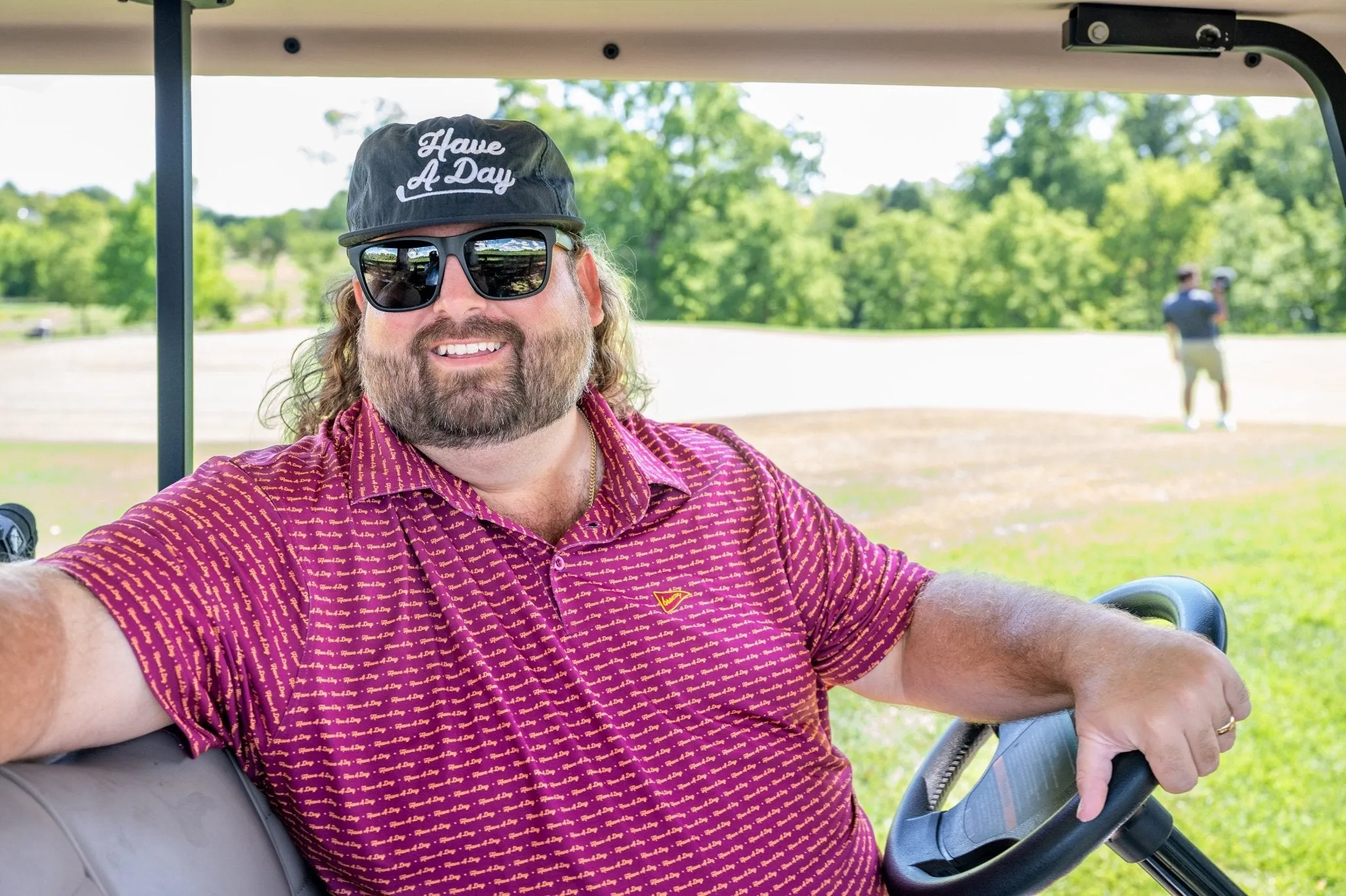 Have A Day Maroon & Gold Polo