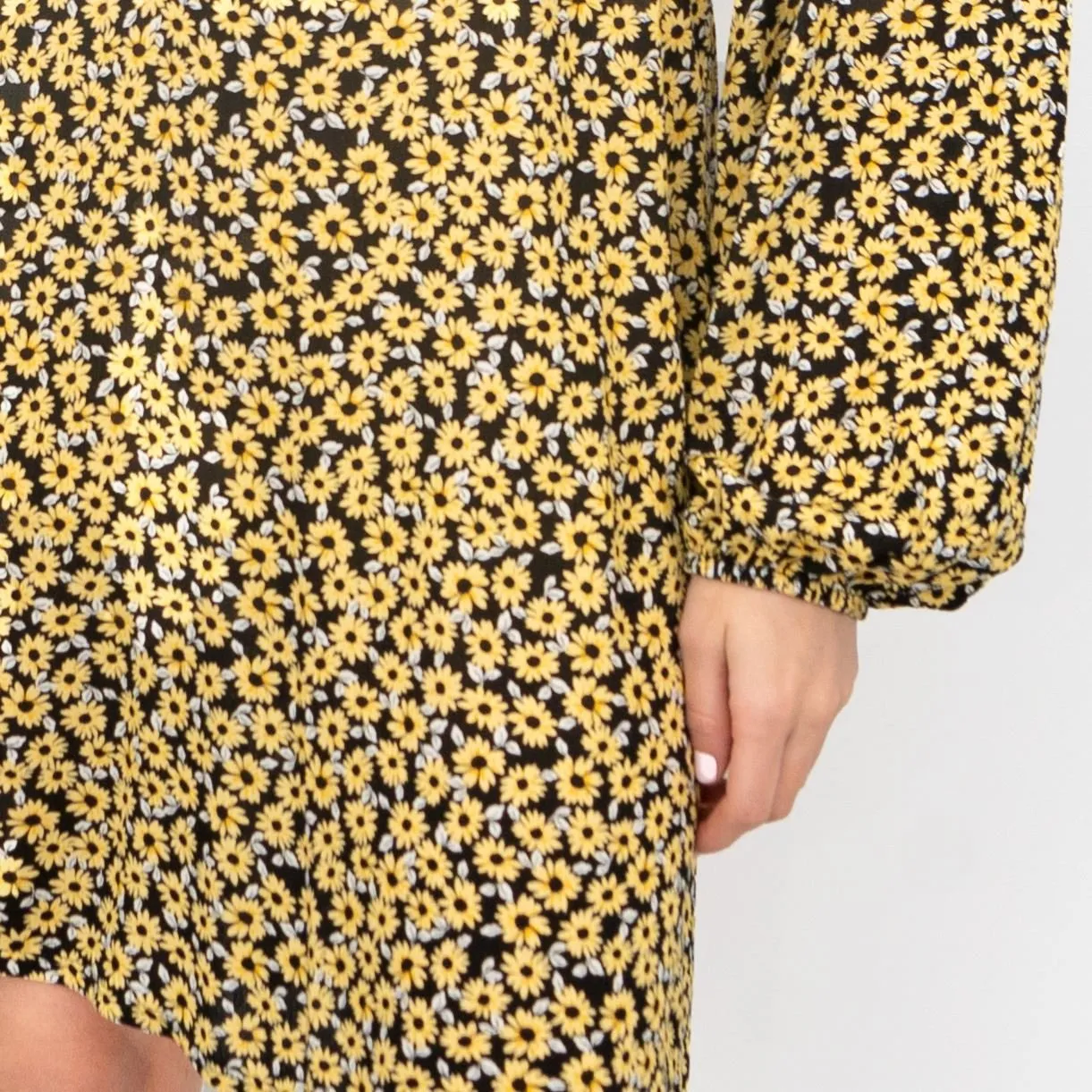 Karen Millen Sunflower Long Sleeve Lightweight Dress