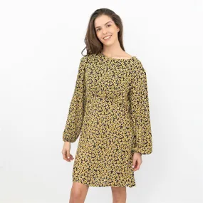 Karen Millen Sunflower Long Sleeve Lightweight Dress