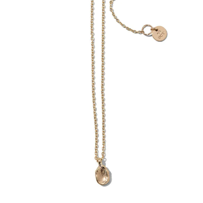 Keshi Mini Necklace, 9kt Yellow Gold