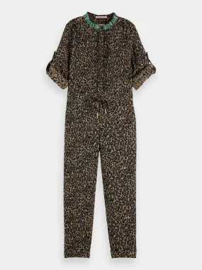 Kids - Belted crewneck jumpsuit