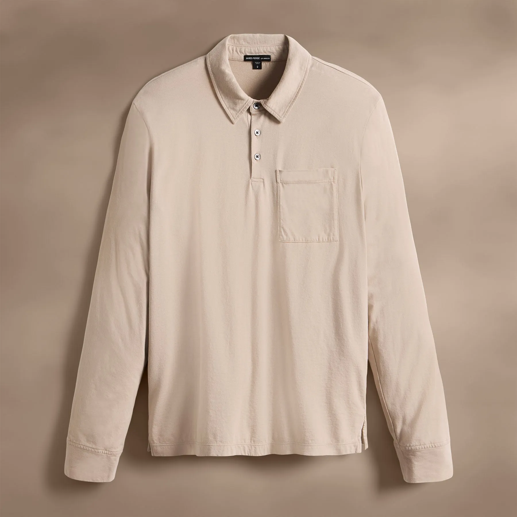 Long Sleeve Pocket Polo - Faint