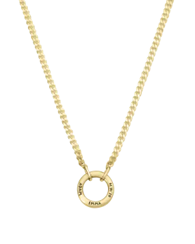 Men's Family Circle Necklace - 18K Gold Vermeil