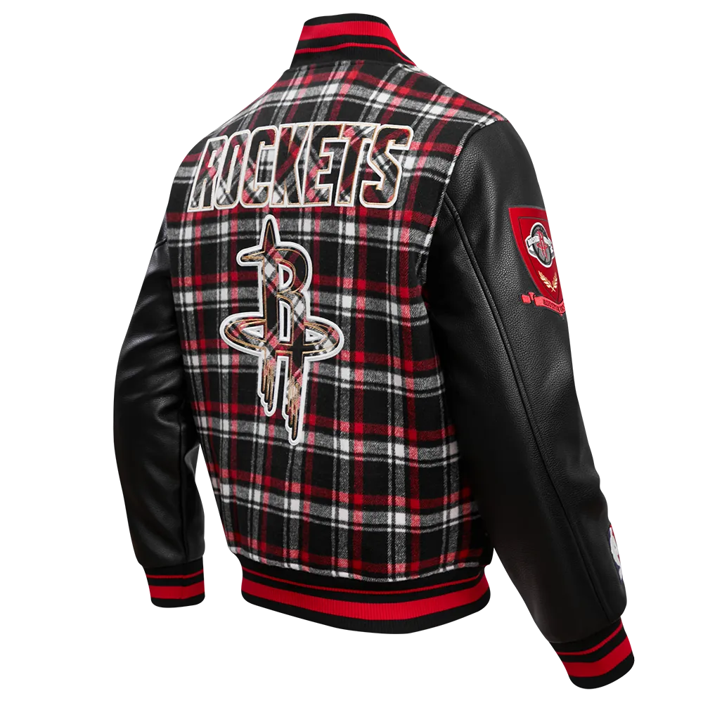 Men's Houston Rockets Pro Standard Plaid Varsity Jacket