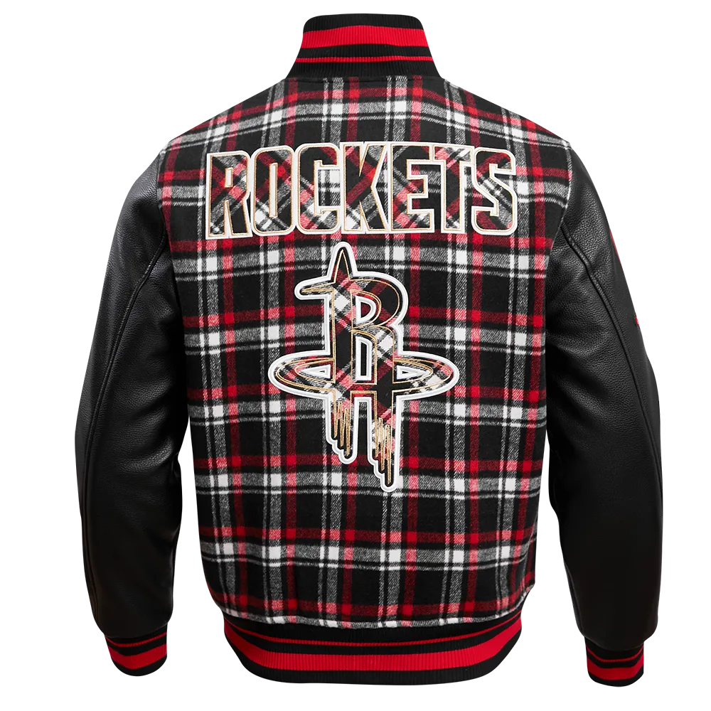 Men's Houston Rockets Pro Standard Plaid Varsity Jacket